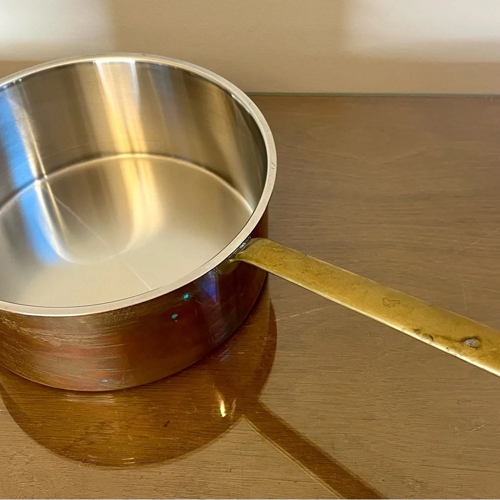 Spring Culinox 78 Copper/Stainless 4-quart Saucepan, 1970s Vintage, Switzerland - Picture 3 of 16